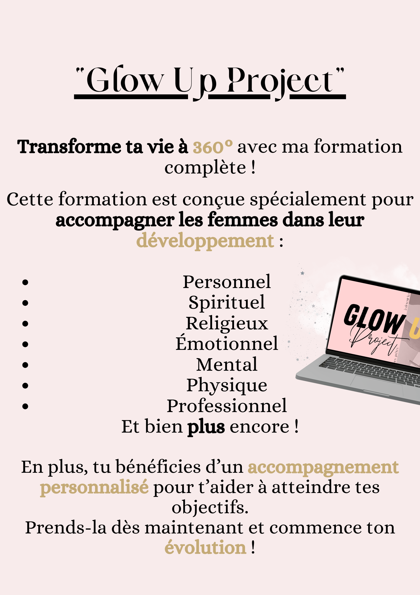 "Glow Up Project" Formation Développement Personnel