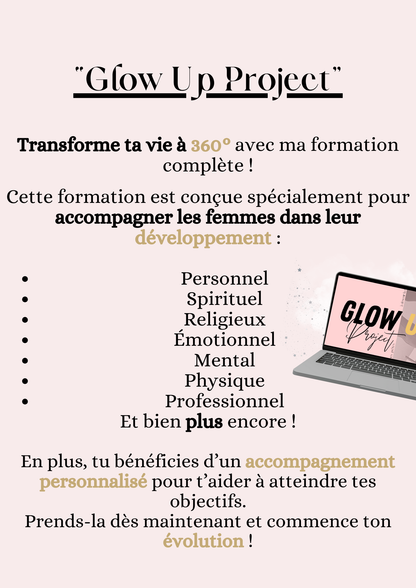 "Glow Up Project" Formation Développement Personnel